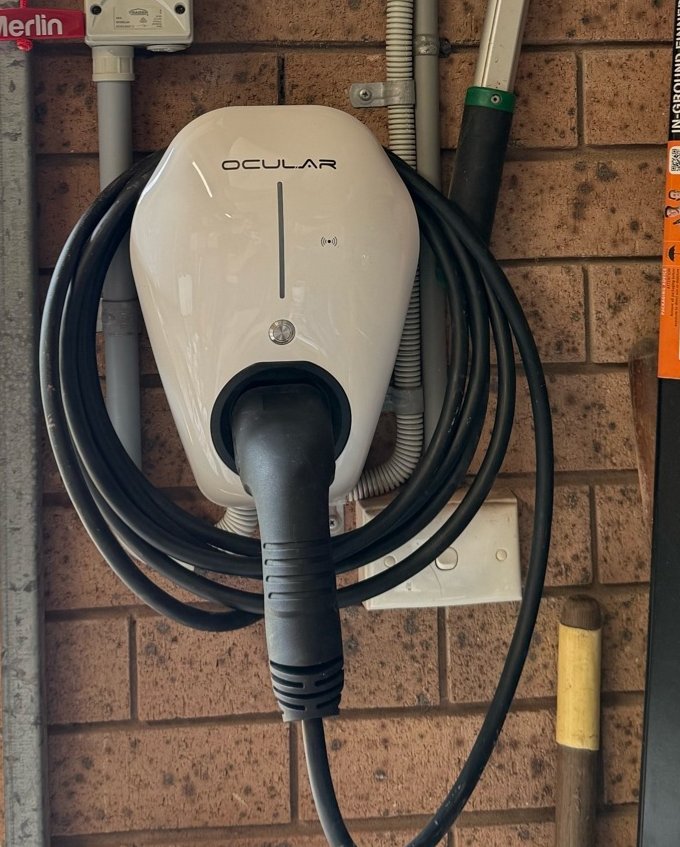 EV charger installed on the garage wall in Terrigal