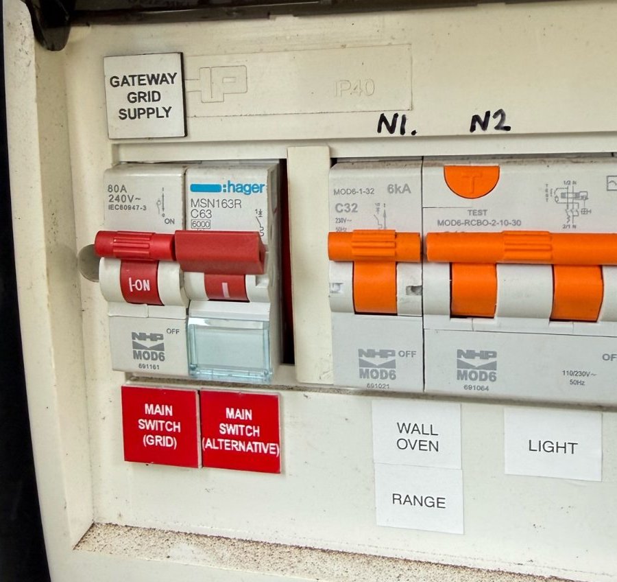 Switchboard with a new dedicated EV charger circuit in Terrigal
